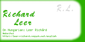 richard leer business card